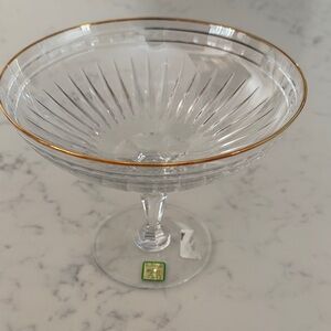 Waterford Crystal /Marquis bowl with Gold Rim -size 6h*7w Rare find !
